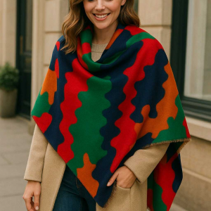 Colorful Shawl Poncho