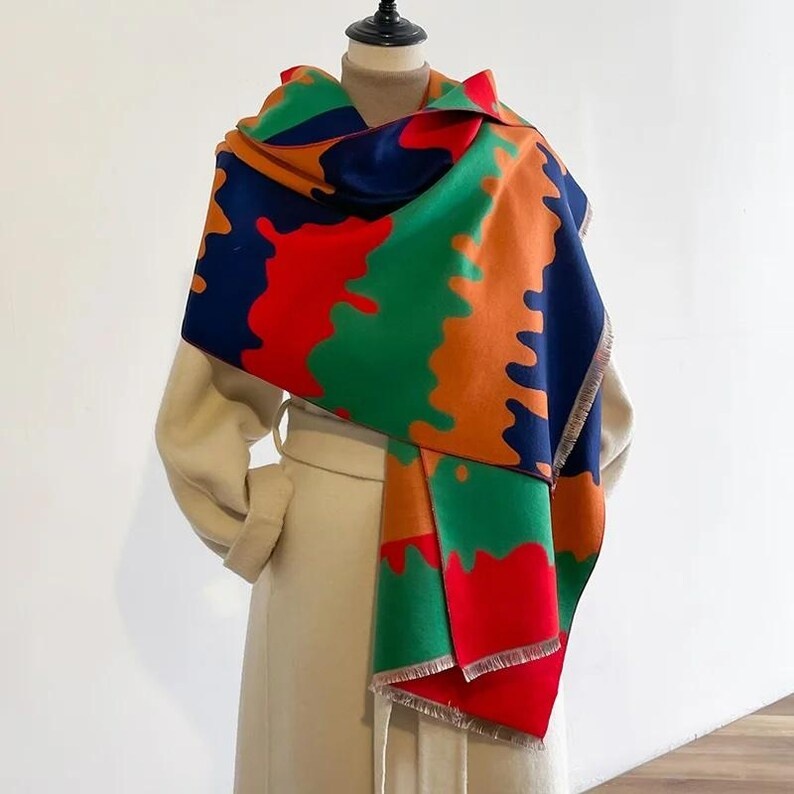 Colorful Shawl Poncho - Image 3
