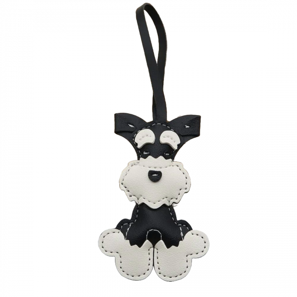 Handmade Leather Puppy Dog Bag Charm