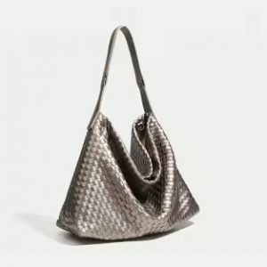 Black Woven Shoulder Bag for Everyday Style